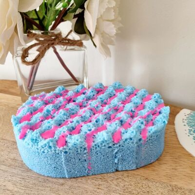 Esponja de masaje exfoliante con jabón en polvo para bebés