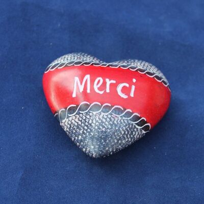 Herz medium Merci - Speckstein