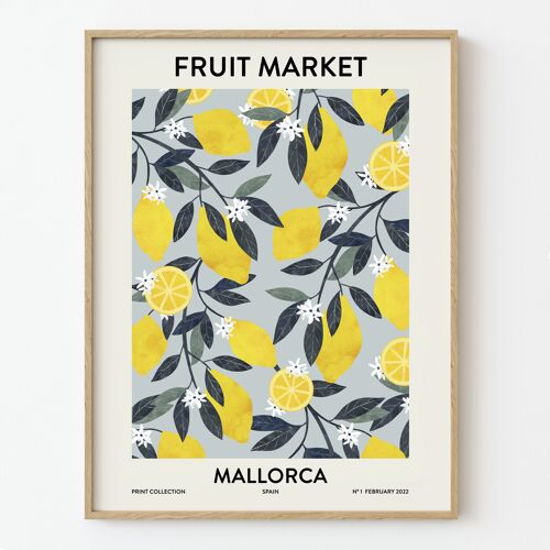 LÁMINA ARTÍSTICA "Fruit market Mallorca" - Varios tamaños