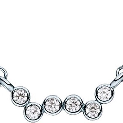 Chain 925 silver pendant with 6 zirconia together