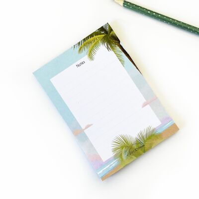 A6 Miami notepad 50 glued sheets Florida beach theme