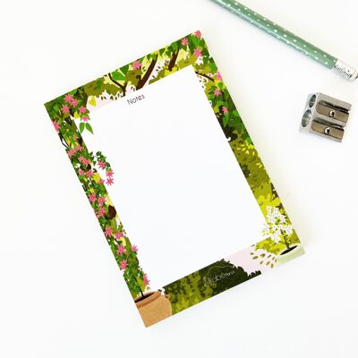 Green Lake notepad 50 glued sheets, plant theme