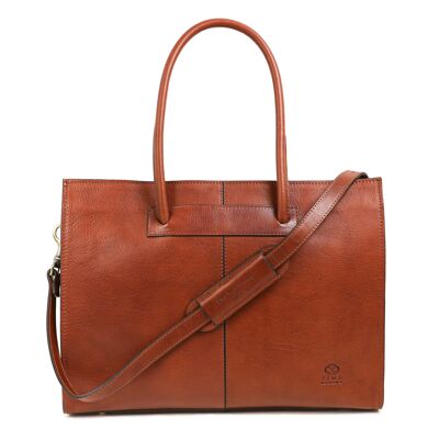Tan Leather Handbag, Womens Shoulder Bag - Anna Karenina