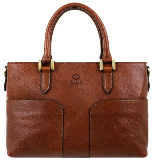 Tan Womens Leather Handbag, Shoulder Bag - Camilla