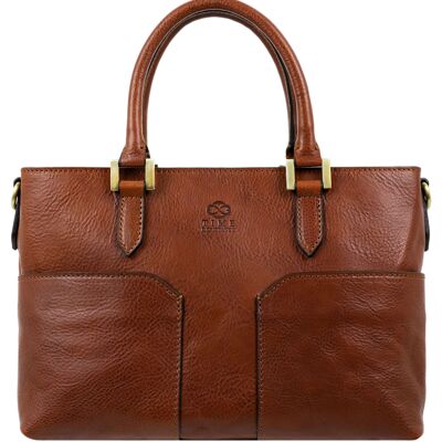 Tan Womens Leather Handbag, Shoulder Bag - Camilla
