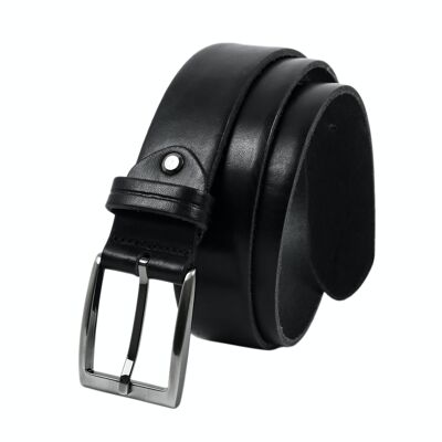 Ceinture en cuir noir - L'Agent Secret