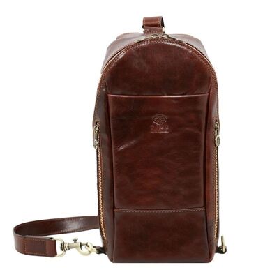 Full Grain Leather Chest Bag - Murphy - Brown