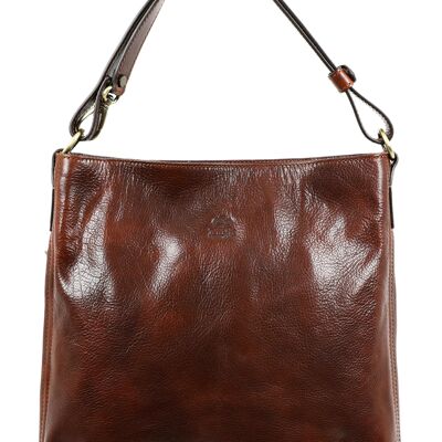 Brown Leather Handbag for Women - Vanity Fair
