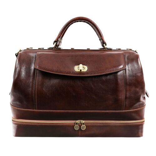 Brown Leather Doctor Bag, Medical Bag, Leather Handbag - Doctor Faustus
