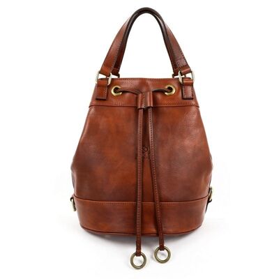 Tan Leather Tote Bag - Light In August