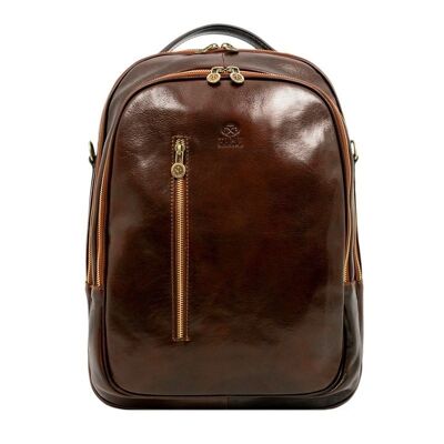Brown Leather Backpack - The Overstory
