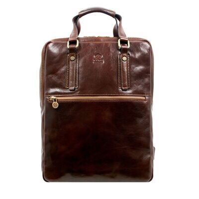 Brown Leather Backpack - Gone with the Wind