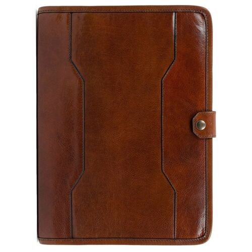 Leather A4 Documents File Folder Organizer - The Call of the Wild