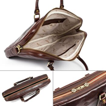 Sac pour ordinateur portable en cuir marron - Le Hobbit 6