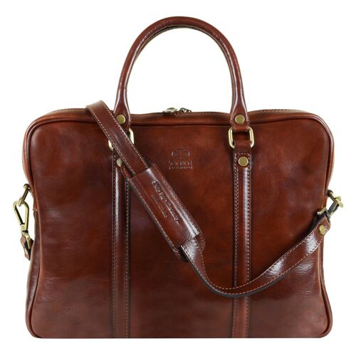 Brown Leather Laptop Bag - The Hobbit