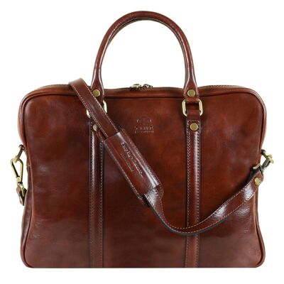 Sac pour ordinateur portable en cuir marron - Le Hobbit