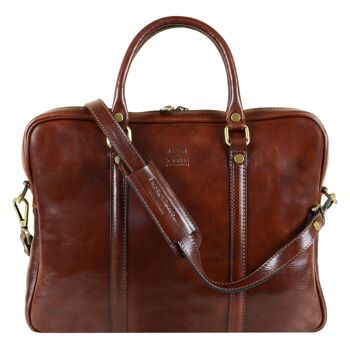 Sac pour ordinateur portable en cuir marron - Le Hobbit 17