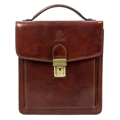 Small Brown Leather Briefcase
