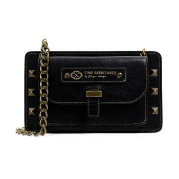 Pochette en cuir noir pour femme, sac à main, sac à bandoulière - Little Women 1