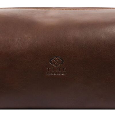 Brown Leather Toiletry Bag, Christmas Gift - Four Past Midnight