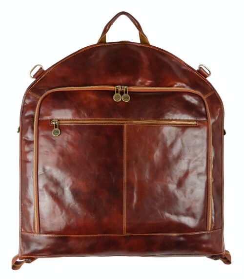 Italian Leather Garment Bag - Travels with Charley