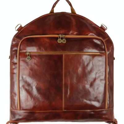 Italian Leather Garment Bag - Travels with Charley