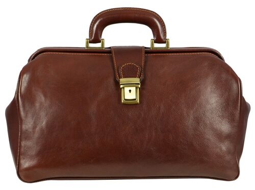 Brown Italian Leather Doctor Bag - The Pursuit Of Love