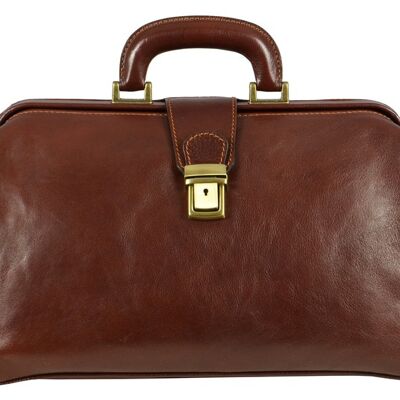 Brown Italian Leather Doctor Bag - The Pursuit Of Love