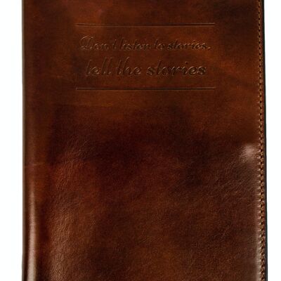 Family Leather Passport Holder in Brown - Gulliver's Travels