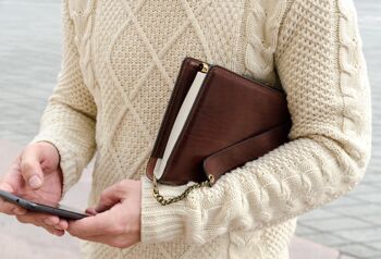 Journal en cuir avec bloc-notes A5 rechargeable - Le journal de personne 2