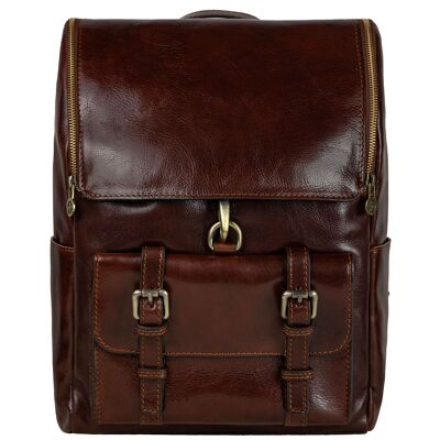 Large Unisex Leather Backpack - The Odyssey