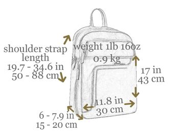 Grand sac à dos extensible en cuir marron - L.R. Confidentiel 17