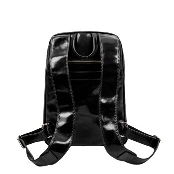 Grand sac à dos extensible en cuir marron - L.R. Confidentiel 15