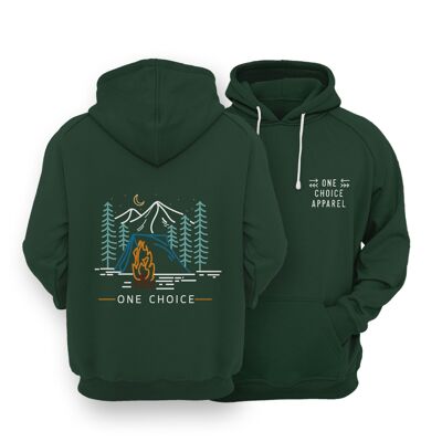 bonfire-scene-hoodie-organic-cotton-hoodie , Forest Green