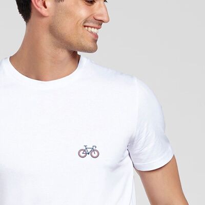 T-shirt ciclismo uomo tricolore (ricamata)