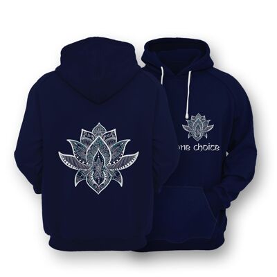 lotus-symbol-hoodie-earth-positive-hoodie , Grey