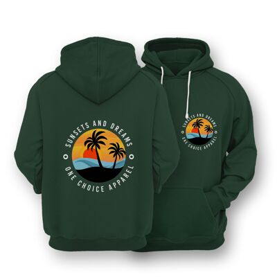 sunsets-dreams-hoodie-earth-positive-hoodie , Forest Green