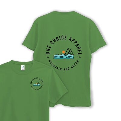 mountain-ocean-earth-positive-tee , Leaf Green