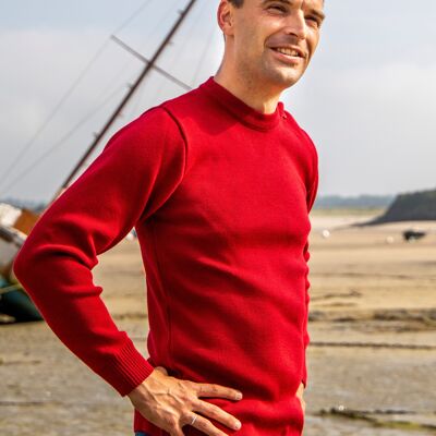 Mixed sailor jumper PETIT ERQUY Red Pure wool