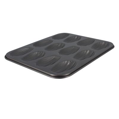 PLATE WITH 12 AMADINE MADELEINES IN NON-STICK CARBON STEEL