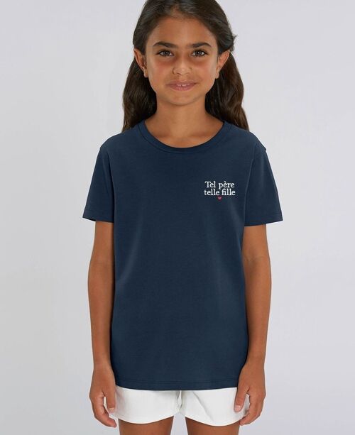 T-shirt enfant Tel père telle fille (brodé)