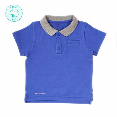 “Pioupiou” cobalt blue polo shirt