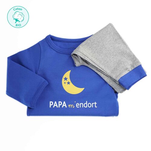 Pyjama “Poussin” 2 pièces bleu cobalt