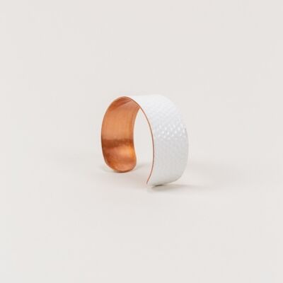 White Hammered Cuffs