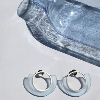 indigo SOULBOTTLE short earrings