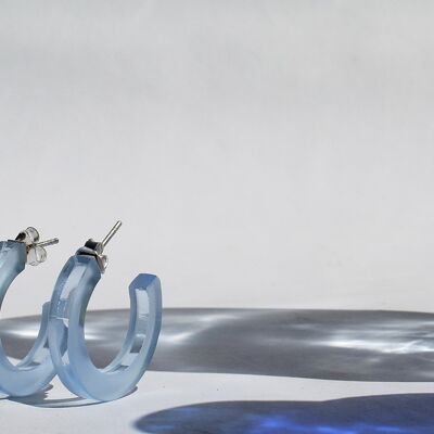 Boucles d'oreilles créoles indigo SOULBOTTLE