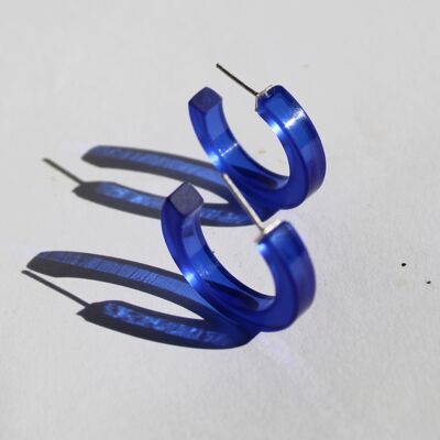 Boucles d'oreilles créoles SOULBOTTLE bleu