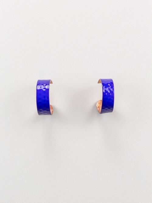 Boucles d'oreilles Créole Bleue