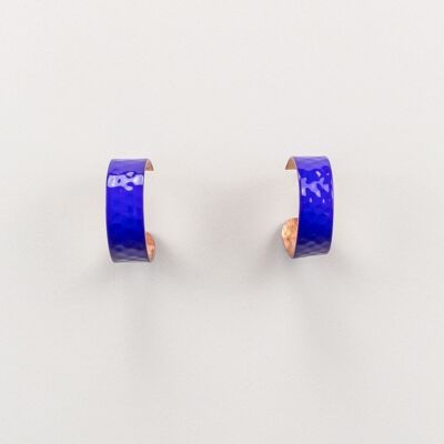 Boucles d'oreilles Créole Bleue