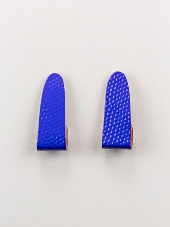 Grandes boucles d'oreilles Pendeloques Bleue 1